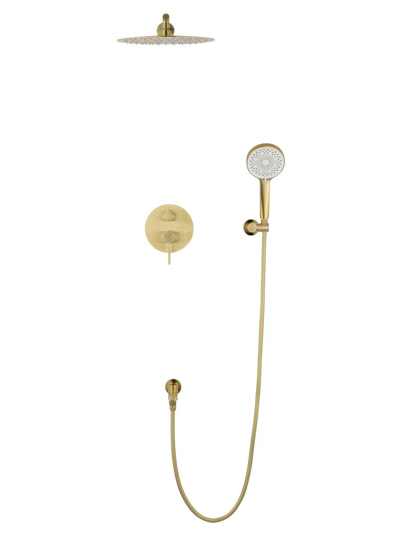 Приобрести душевая система встраиваемая wonzon & woghand stick, брашированное золото (ww-88939017-bg)