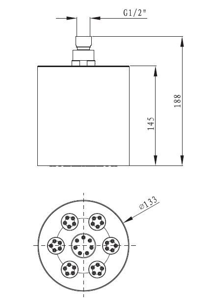 Приобрести cezares верхний душ czr-spw130-01