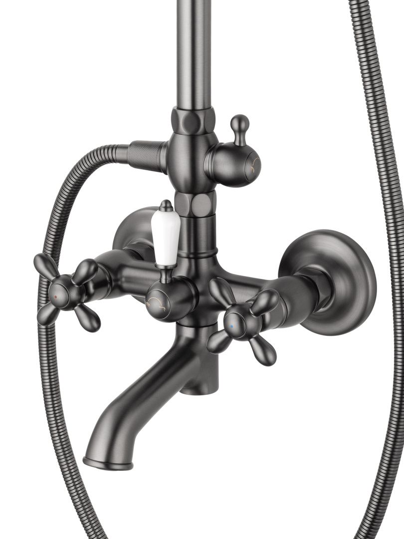 Приобрести душевая система wonzon & woghand retro, темный графит (ww-88739020-bgm)