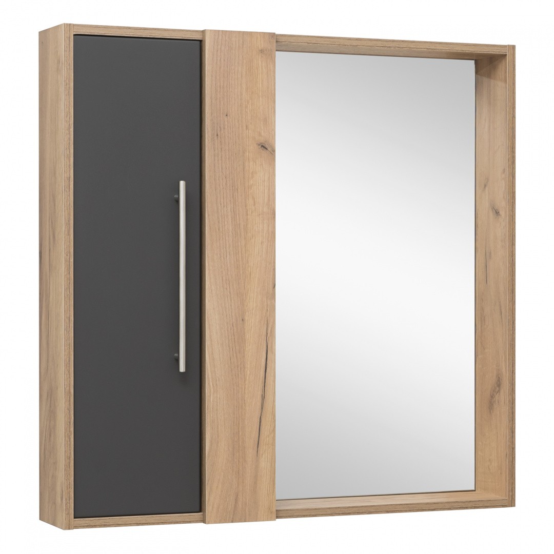Приобрести зеркало шкаф melbourne 80 см. дуб/серый