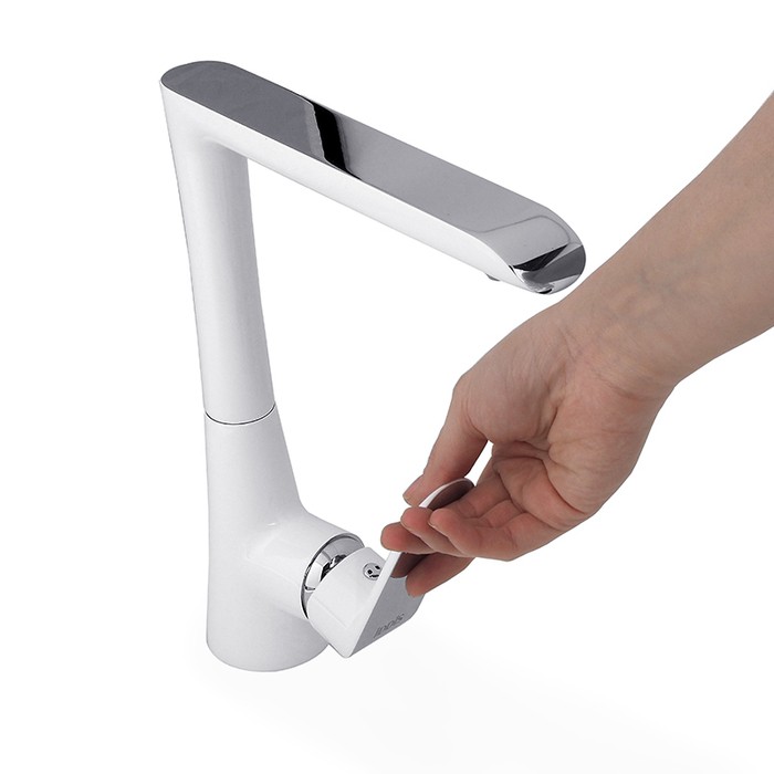 Приобрести iddis смеситель для кухни calipso 270 мм, белый\хром calsbl0i05