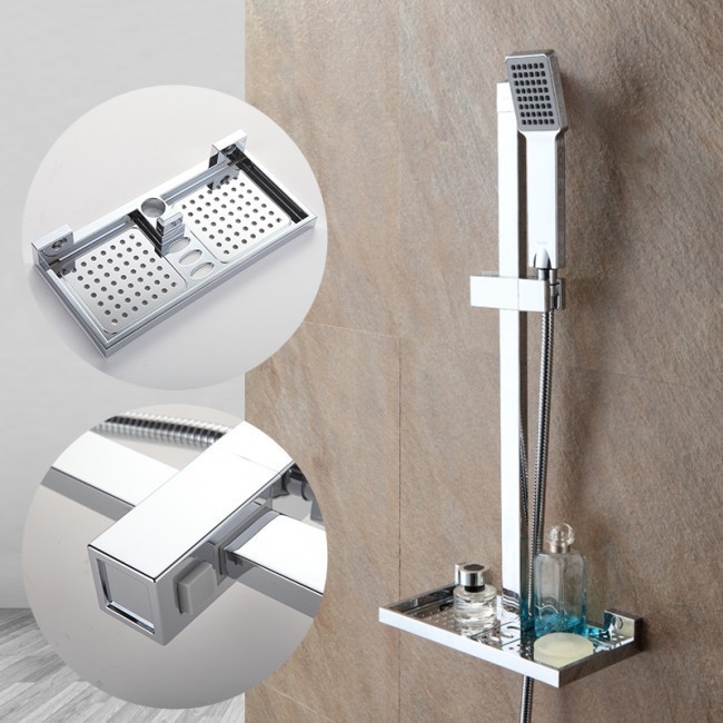 Приобрести gappo душевой гарнитур g8010 с полкой, хром 88616