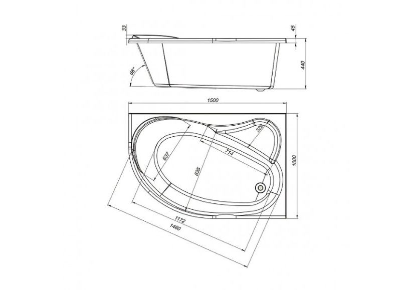 Приобрести фронтальная панель для ванны mirsant ялта premium 150 см r