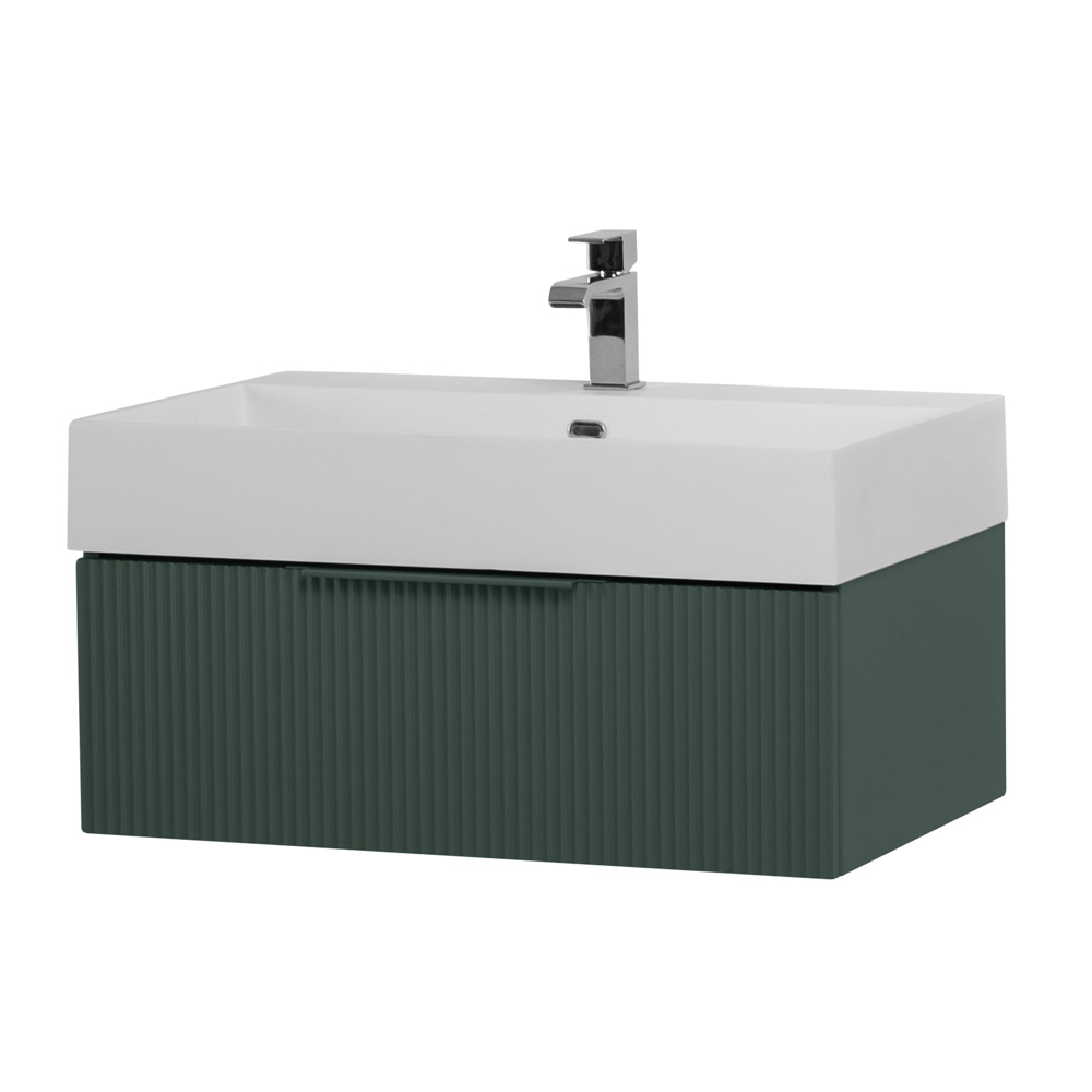 Приобрести cezares тумба подвесная с раковиной premium 70 см plisse verde opaco, серая 55420