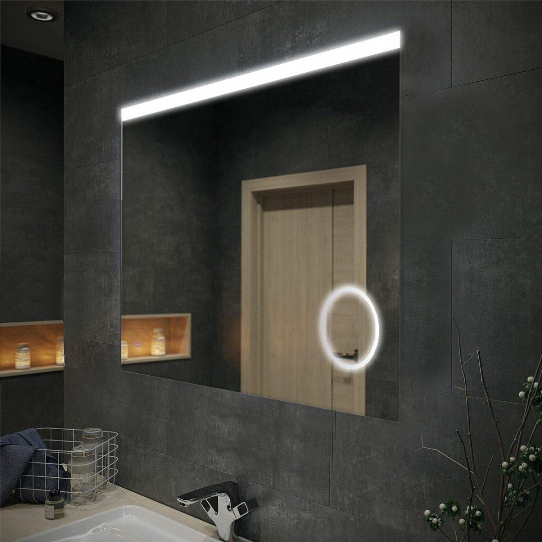 Приобрести azario зеркало 100х70 см, белый, сенсорный выключатель, диммер, az-z-027cs