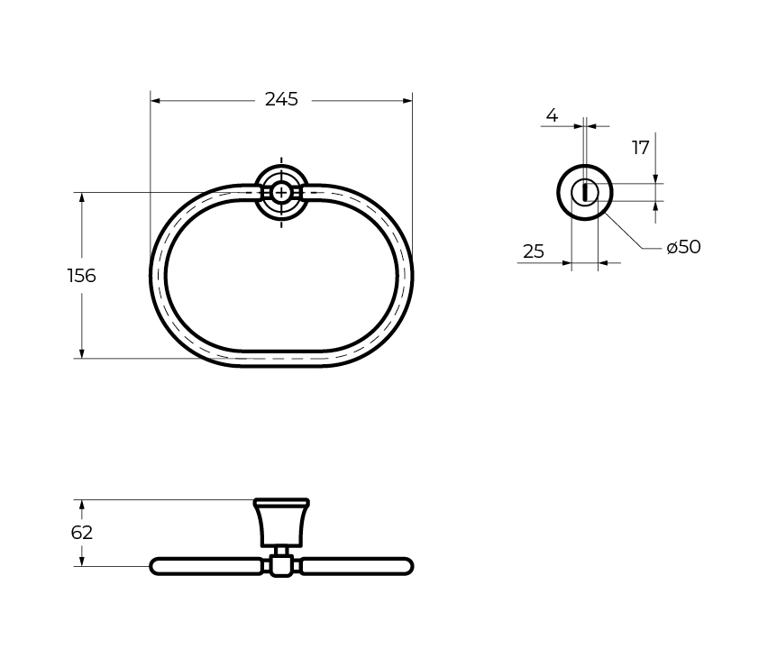 Приобрести cezares полотенцедержатель liberty 24 см, хром czr-f-8985