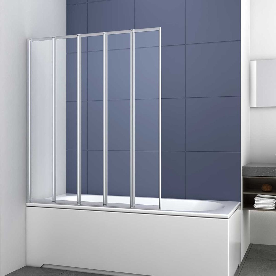 Приобрести vincea шторка на ванну 120 см, прозрачное, хром vsb-32120cl