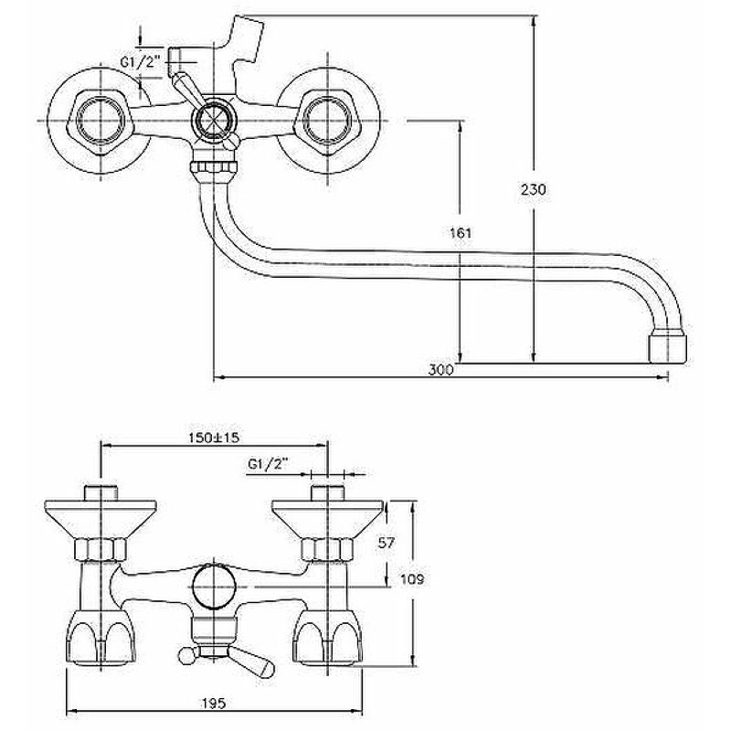 Приобрести haiba смеситель для ванны 195мм, хром hb-2226