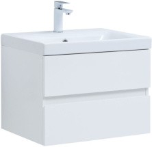 Тумба с раковиной Aquanet Беркли 60 белый глянец 00302349