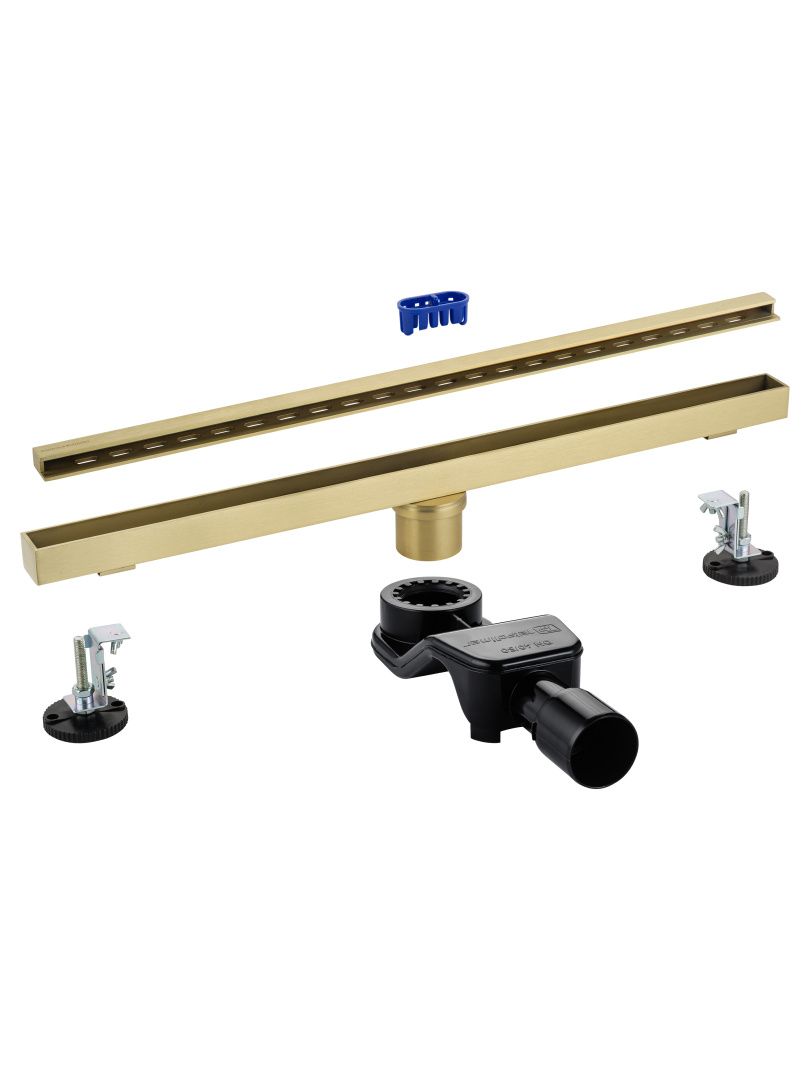 Приобрести душевой трап 60 см wonzon & woghand, брашированное золото (ww-65406m-bg)