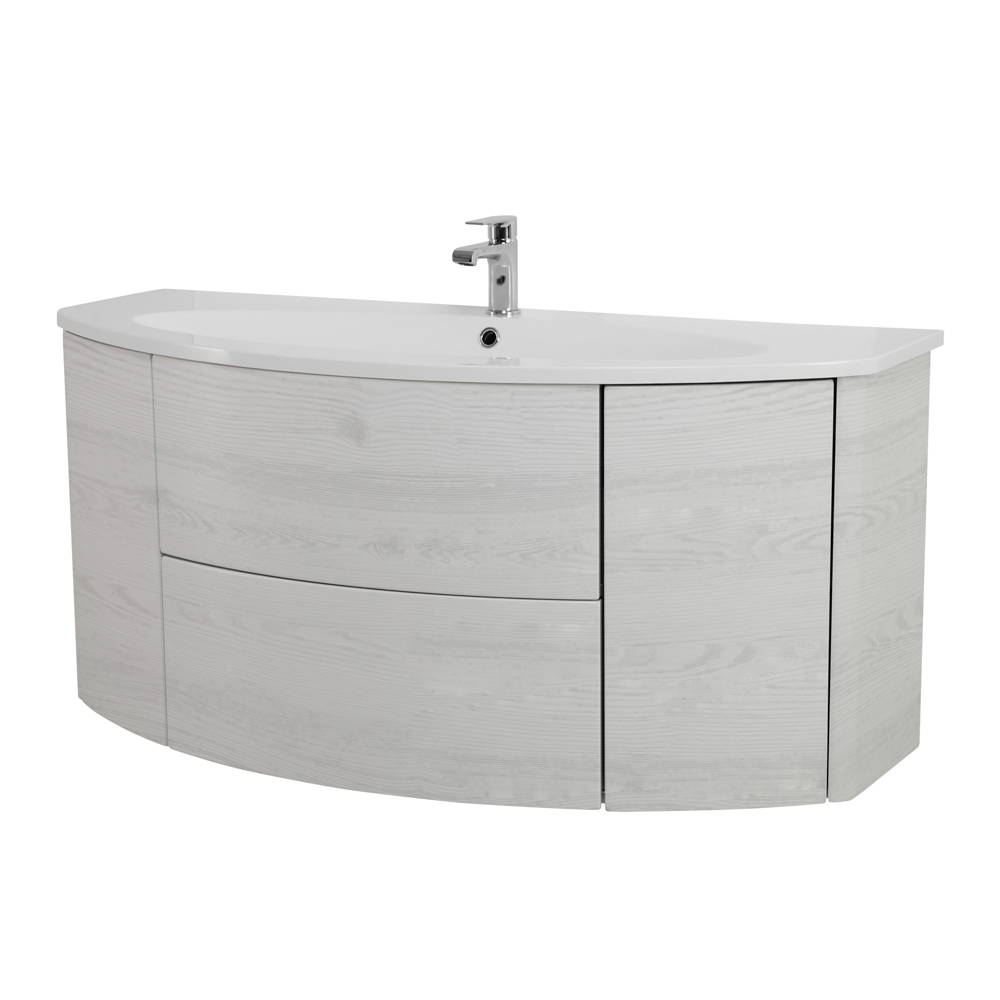 Приобрести cezares тумба подвесная с раковиной eden 121 см frassino bianco, светло серая 54418