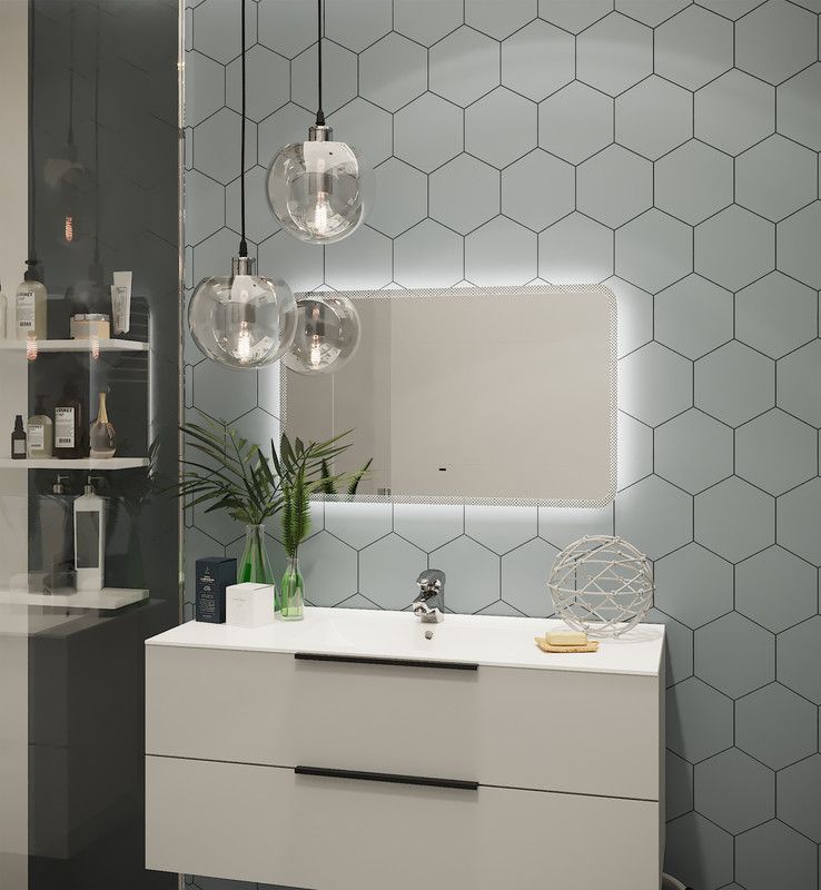 Приобрести continent зеркало с подсветкой isten 90х70 см, бесконтактный включатель, белое