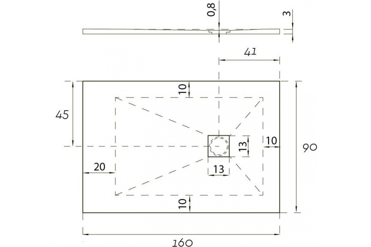 Приобрести aquanet душевой поддон pleasure 160х90 см, серый