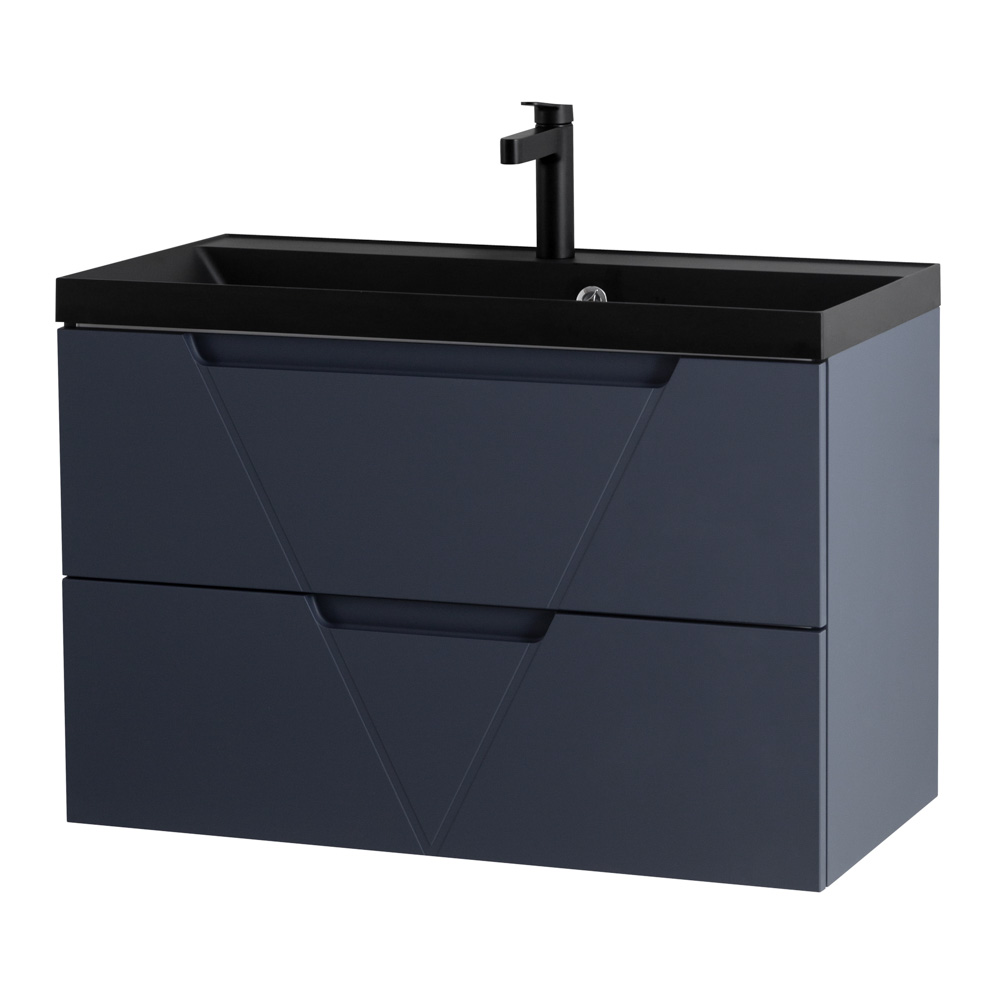 Приобрести belbagno тумба с раковиной vittoria 100 см, подвесная grigio opaco, чёрная раковина