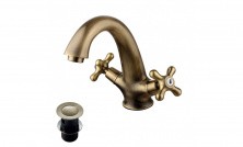 LEMARK Смеситель для раковины Vintage с донным клапаном, бронза LM2806B