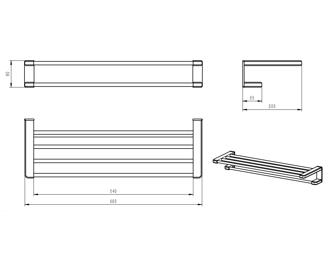 Приобрести полотенцедержатель с полкой wonzon & woghand, хром (ww-v3902-cr)