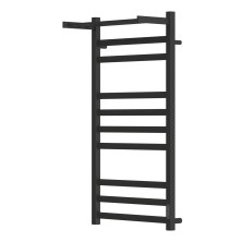 Полотенцесушитель электрический Point 500х1000 Меркурий с полкой П9, черный PN83850PB