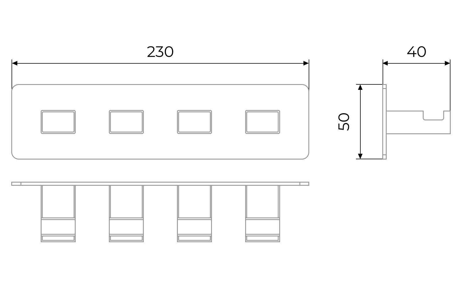 Приобрести крючок-4 крючка timo selene 17015/17 золото матовое
