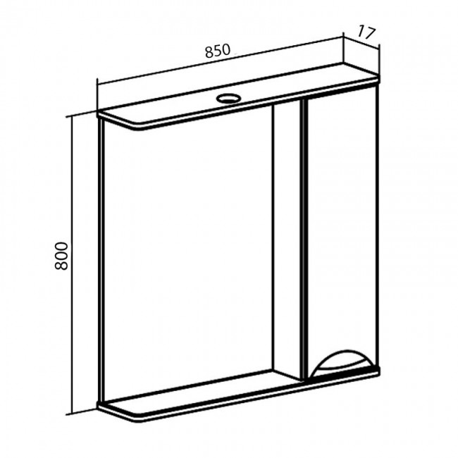Приобрести briz зеркало шкаф бриз 85х80 см, с подсветкой, белое