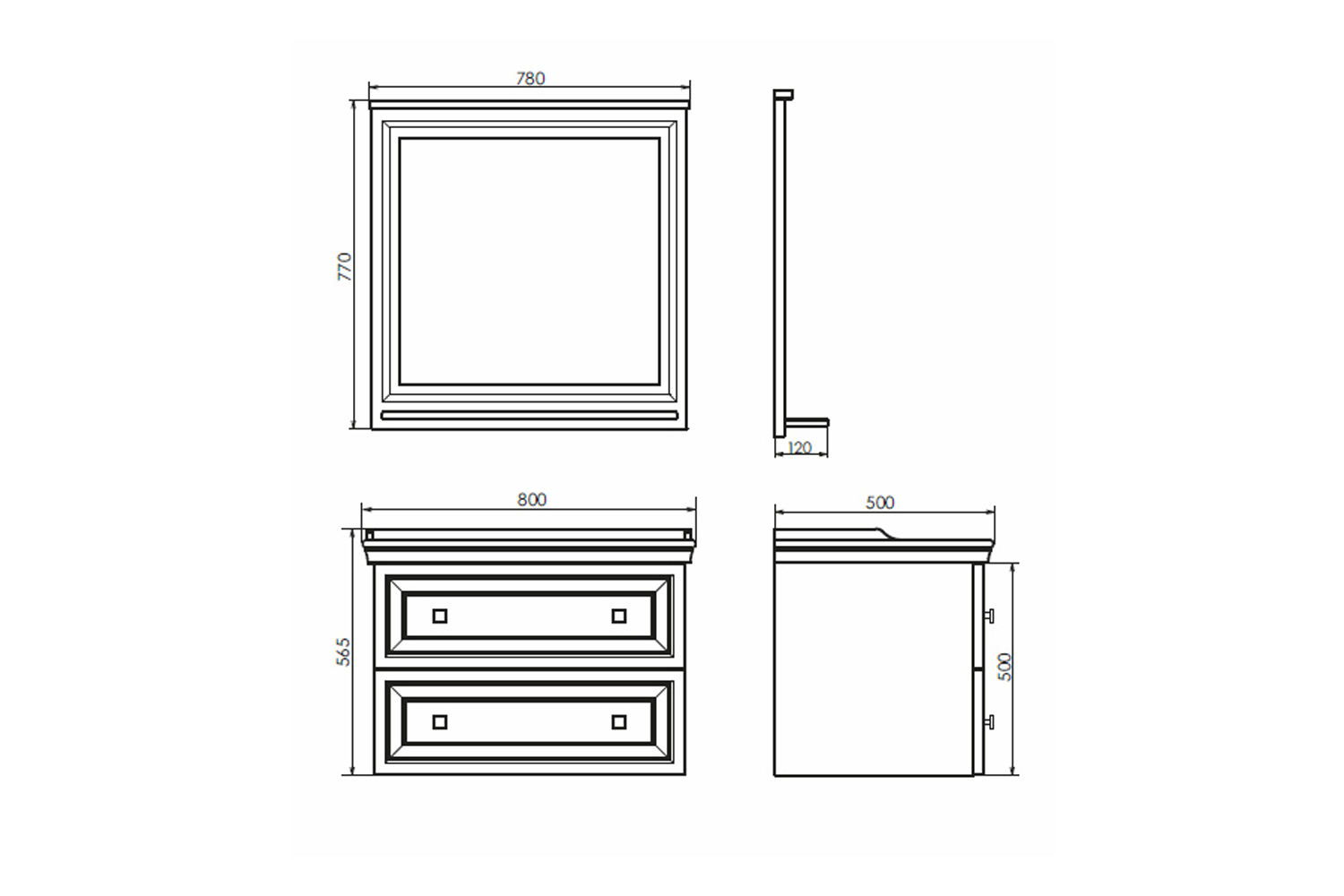 Приобрести сomforty зеркало "феррара-80" белый глянец