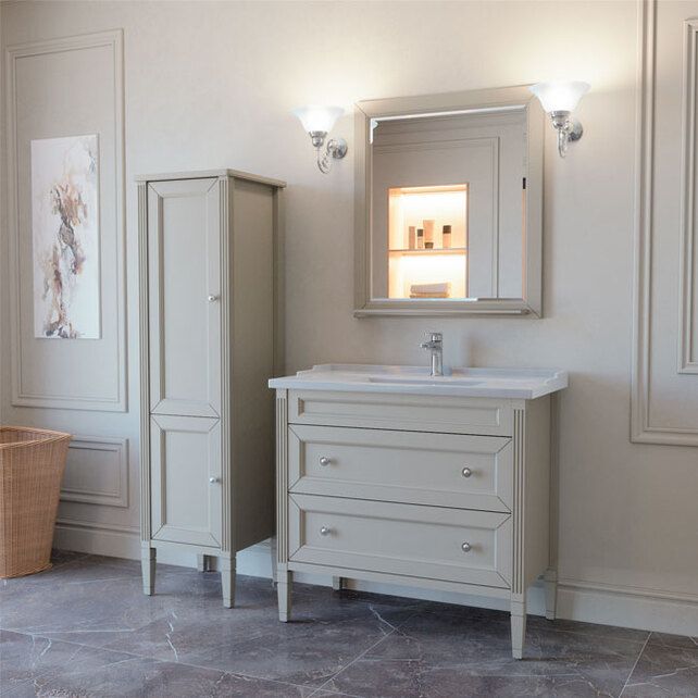 Приобрести caprigo тумба с раковиной albion promo 90 см, белая