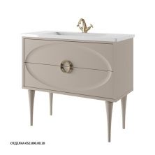 Caprigo Тумба с раковиной MILANO 100 см, светло бежевая, эмаль