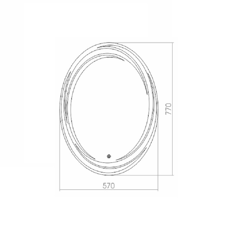 Приобрести azario зеркало нормандия 570х770 мм, белый, сенсорный выключатель с led-подсветкой фр-00000936