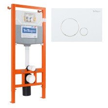 BelBagno Инсталляция для подвесного унитаза с клавишей смыва, белая BB001-120/BB014-SR-BIANCO