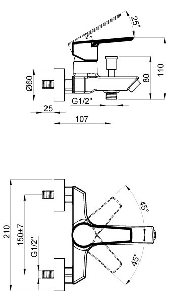 Приобрести смеситель для ванны azario enzo с коротким изливом az-15710501