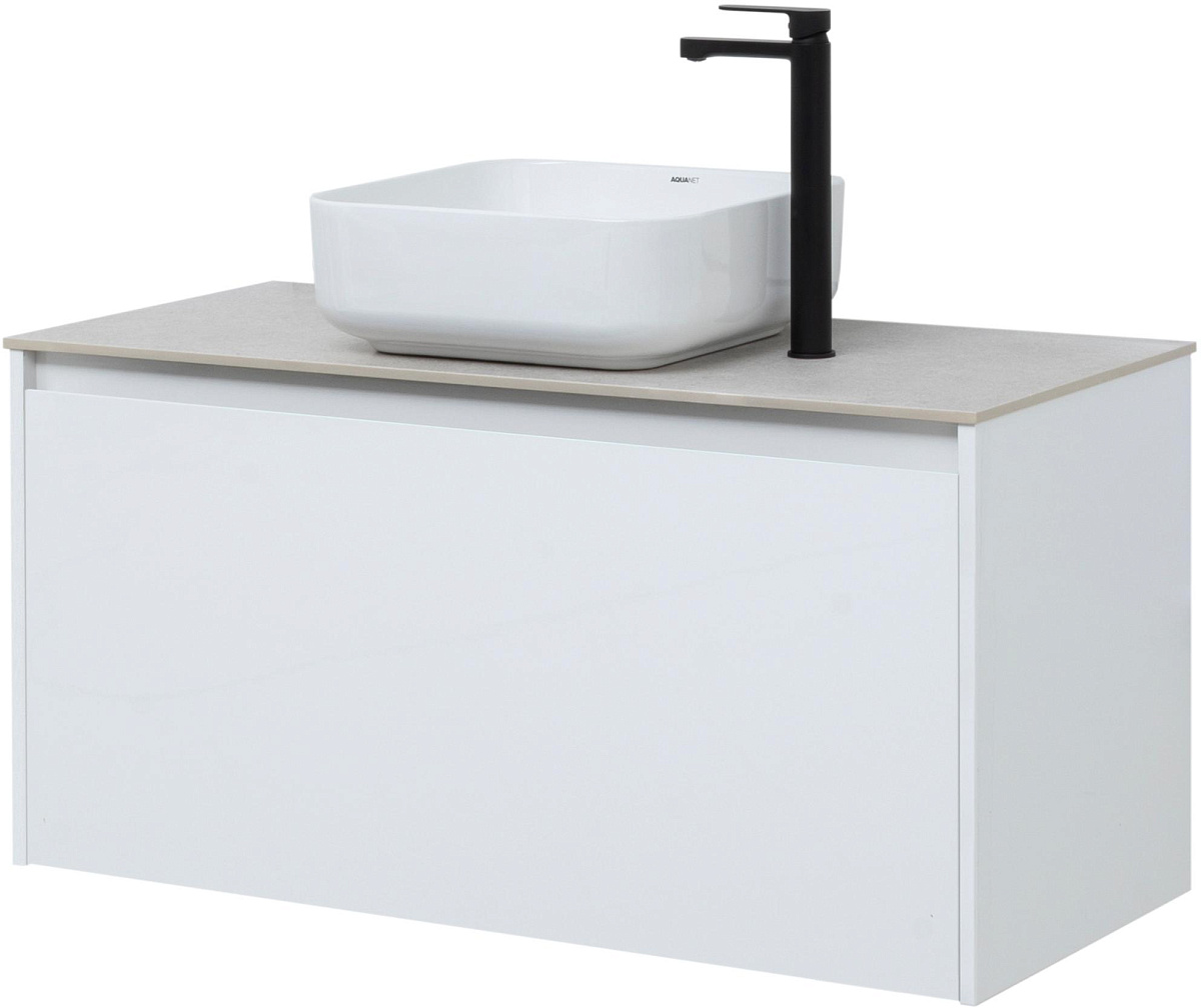 Приобрести aquanet тумба со столешницей nova lite 100 см, белая (1 ящик)