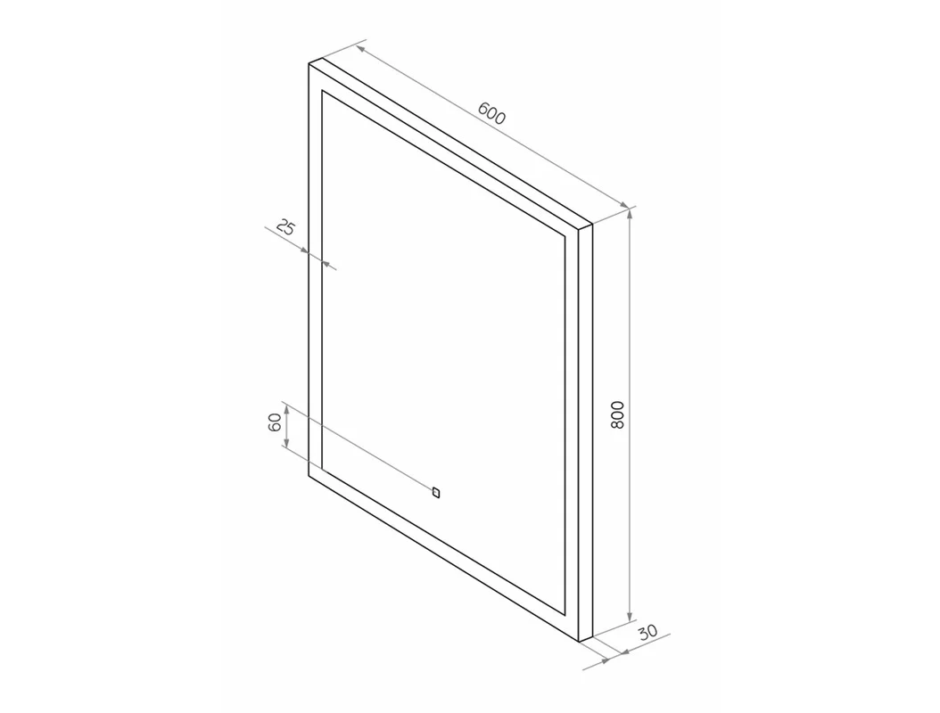 Приобрести continent зеркало с подсветкой sevilla 60х80 см, белое