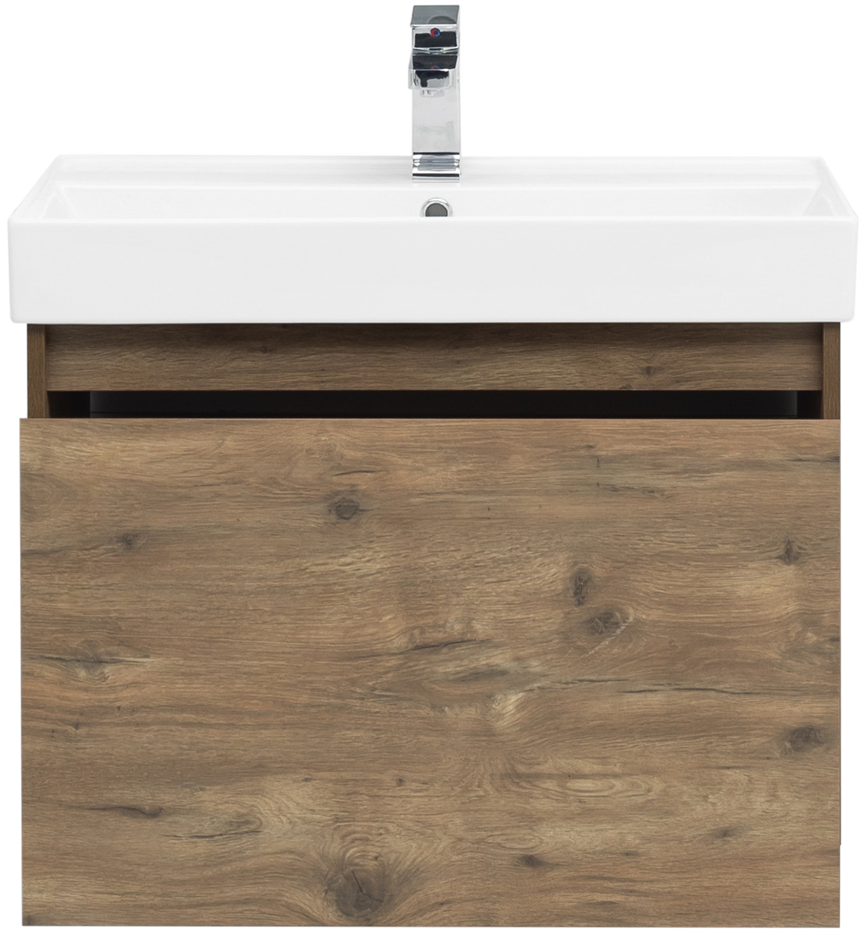 Приобрести aquanet тумба с раковиной nova lite 75 см,дуб рустикальный (1 ящик)