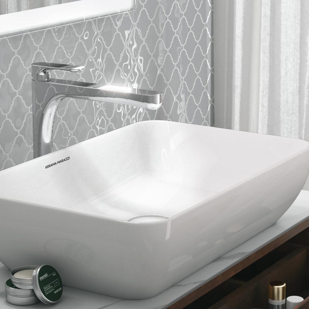 Приобрести kerama marazzi смеситель для раковины ole, высокий, хром 69415km.21.018