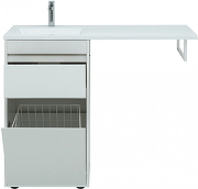 Приобрести aquanet тумба с раковиной токио 48 см, белая (напольная, 1 ящик)