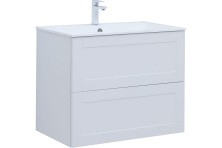 Aquanet Тумба с раковиной Терра 80 см, белая матовая