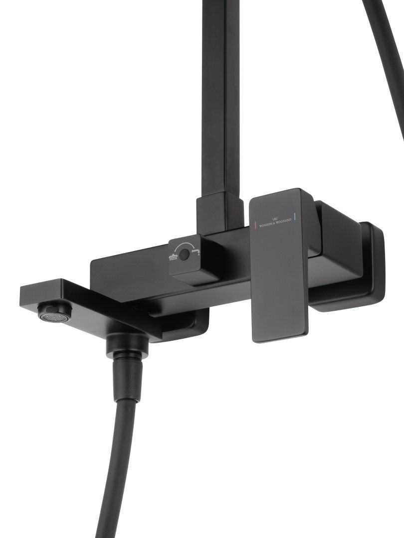 Приобрести душевая система wonzon & woghand cube 2.0, черный матовый (ww-88047068-mb)