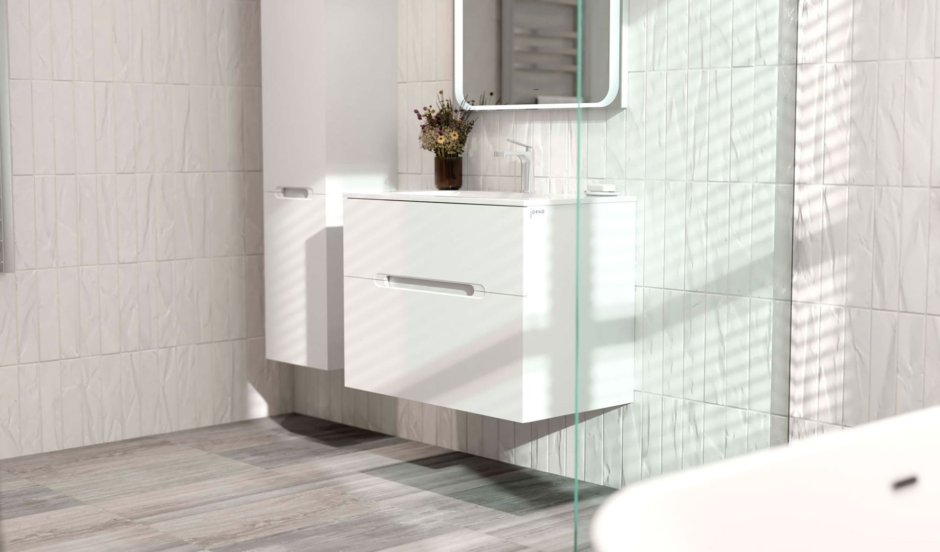 Приобрести jorno тумба подвесная modul 80 см, белая