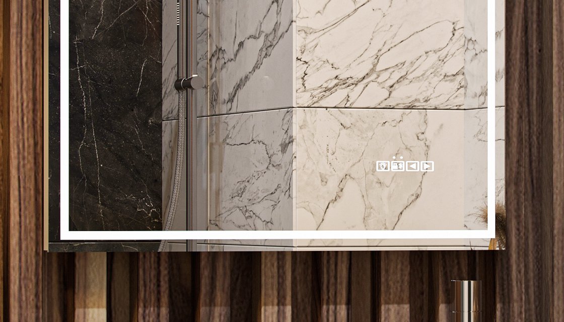 Приобрести зеркало velvex klaufs media 60 см c антизапотеванием, bluetooth, подсветка, сенсорное управление, zkkla.me.60.al