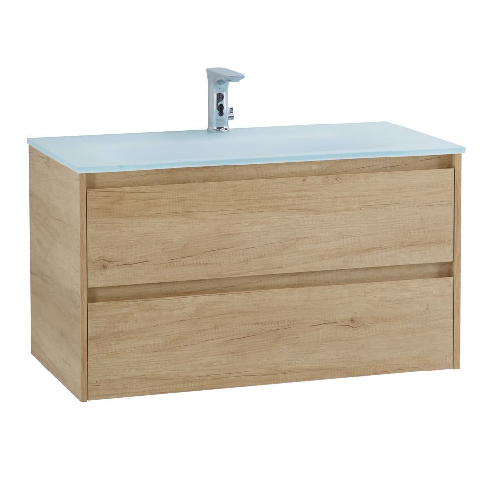 Приобрести belbagno тумба с раковиной kraft 80 см, подвесная rovere nebrasca nature, стеклянная раковина