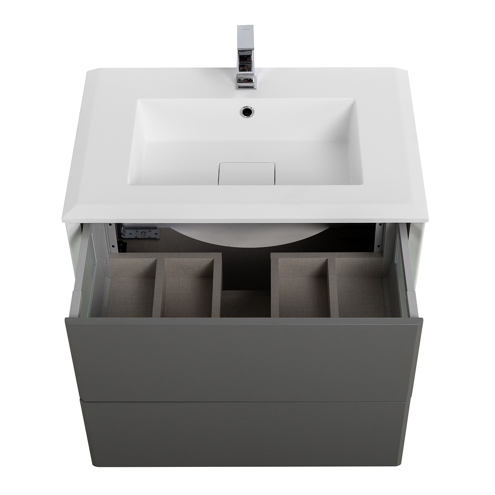 Приобрести cezares тумба подвесная с раковиной bellagio 70 см grigio nuvola, серая 55301