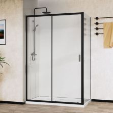 Vincea Душевое ограждение City 90х110 см, прозрачное, черное VSR-5CT9011CLB