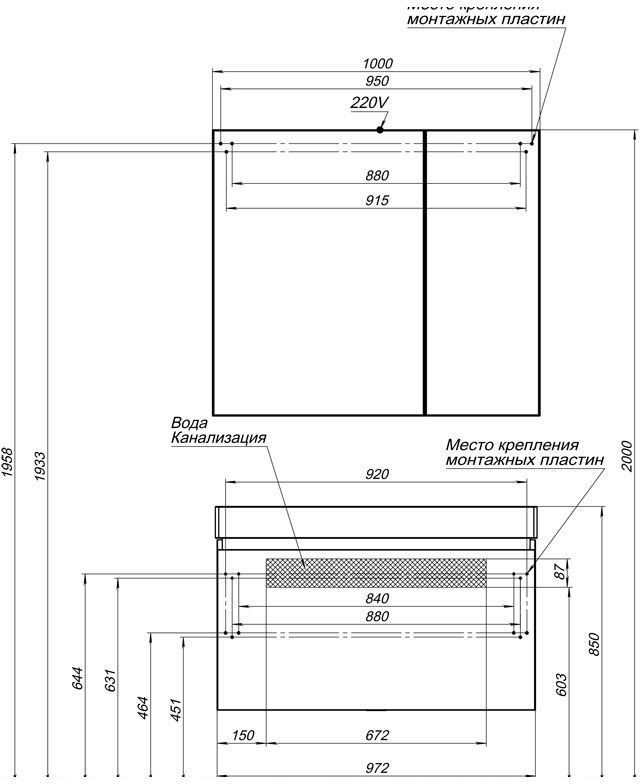 Приобрести aquanet тумба с раковиной йорк 100 см, белая 00212594