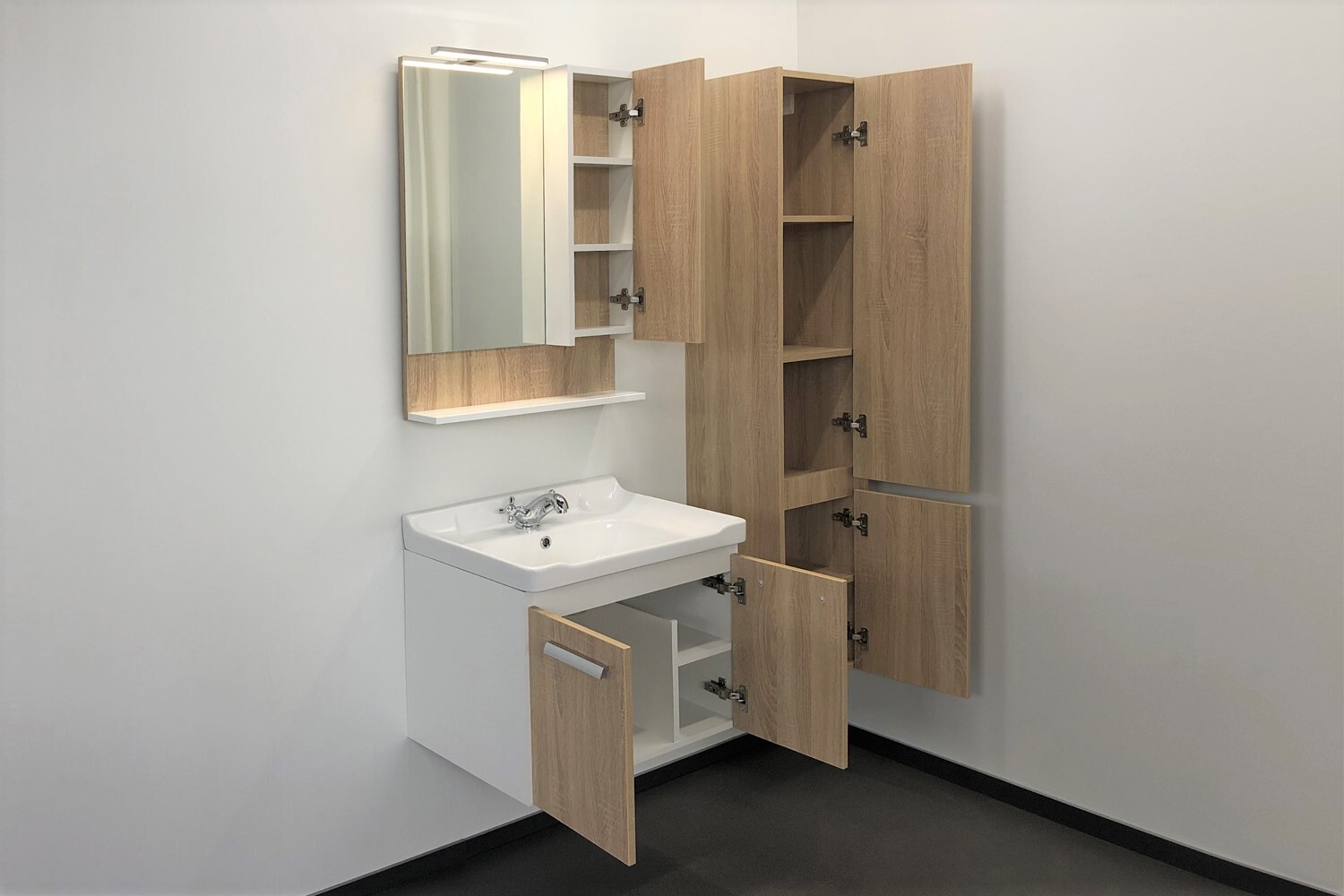 Приобрести сomforty зеркало-шкаф "рига-60" дуб сонома