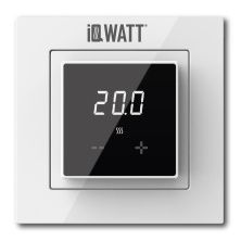IQWATT Электронный терморегулятор IQ THERMOSTAT D Black\white , Ж\К экран