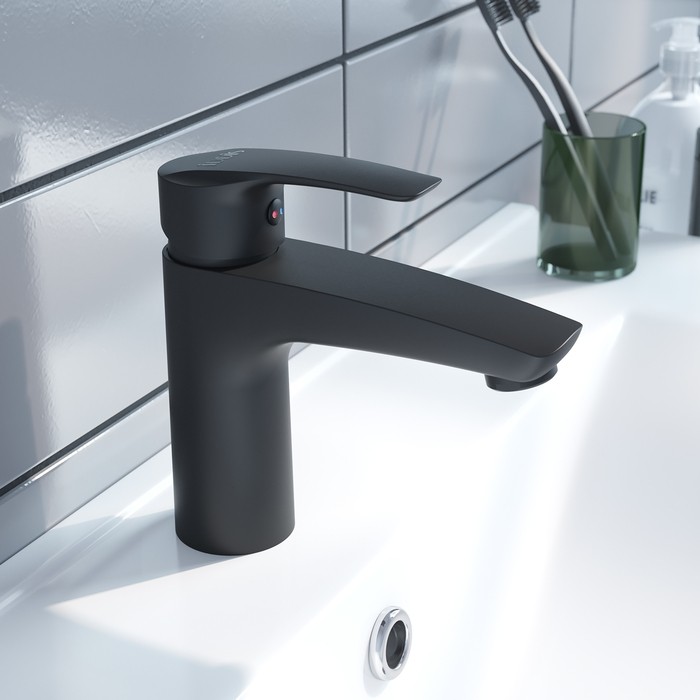 Приобрести iddis смеситель для раковины ray 146мм, черный матовый raybl00i01