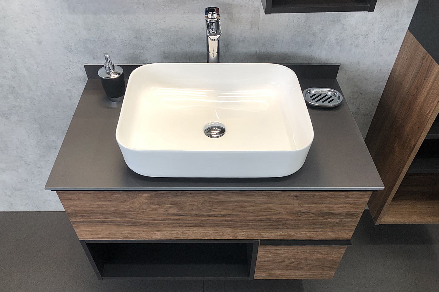 Приобрести сomforty тумба со столешницей и раковиной "штутгарт-90" дуб тёмно-коричневый