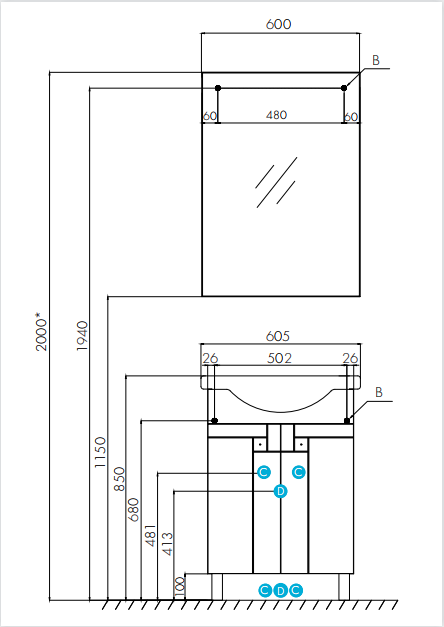 Приобрести зеркало акватон фиджи 60 см