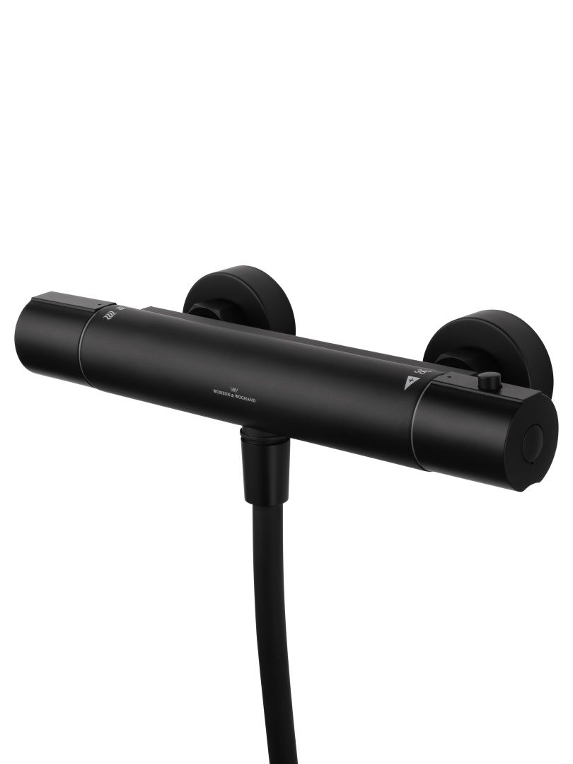 Приобрести смеситель для душа с термостатом wonzon & woghand inn 6, черный матовый (ww-b2029-a-mb)