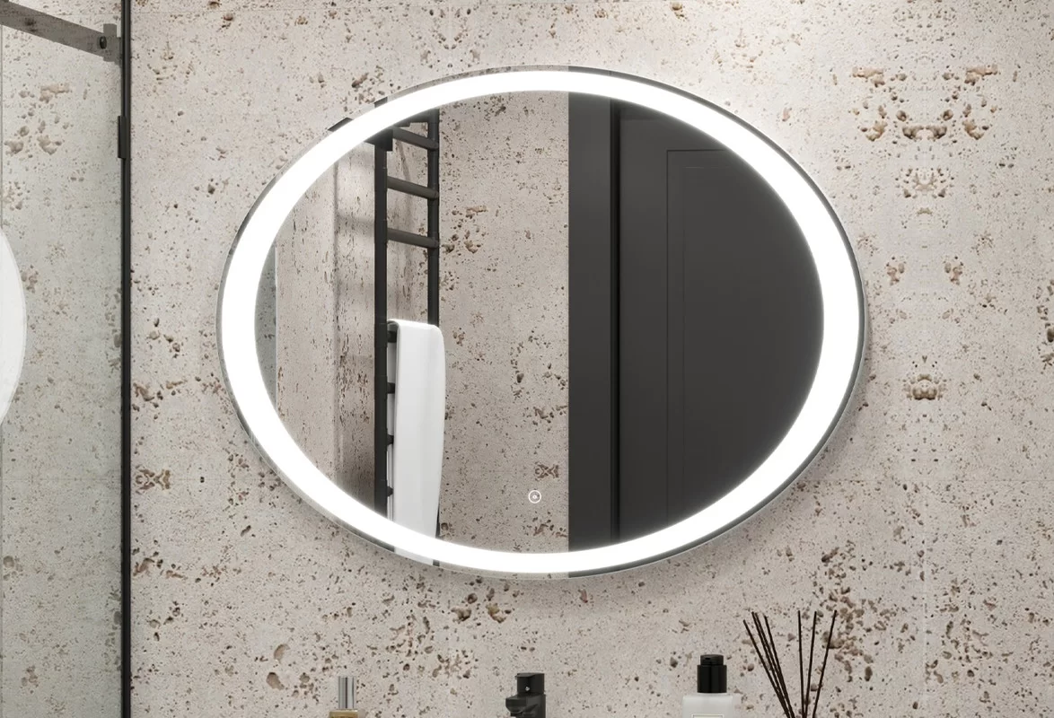 Приобрести continent зеркало с подсветкой credo 90х70 см, белое