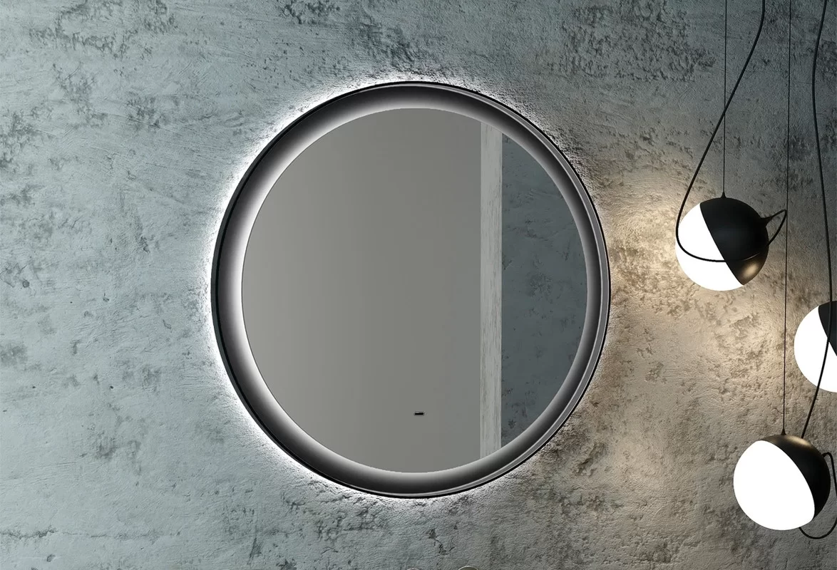 Приобрести continent зеркало с подсветкой planet black 70х70 см, черное